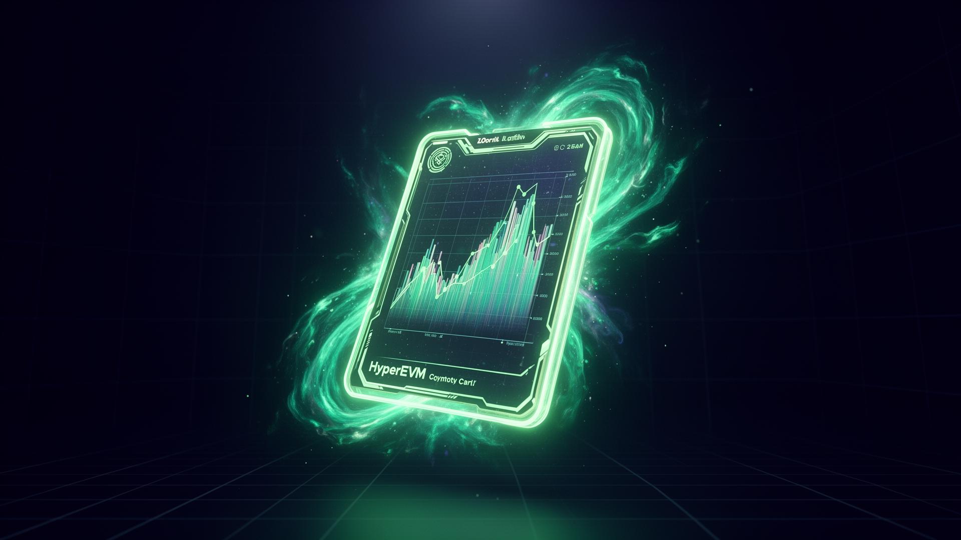 HYPERCARDS holographic neon battle card featuring the HYPE token